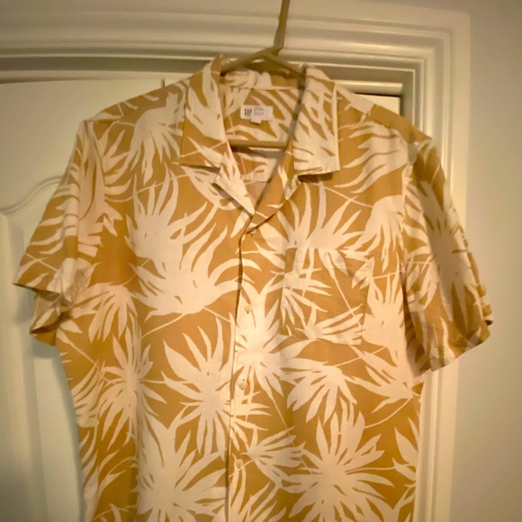 Gap Linen Cotton Resort Shirt - Picture 1 of 9